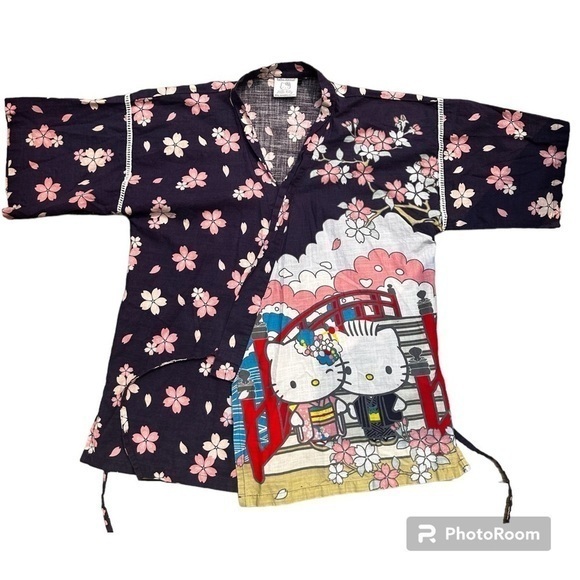 Hello Kitty Tops - Hello Kitty & Dear Daniel x Japan x Tutu Anna x Sakura Bloom Yukata Kimono